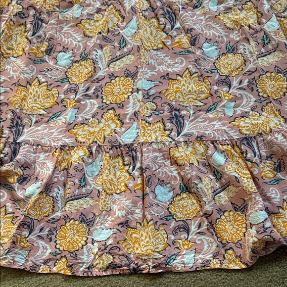 LOFT Floral Midi Dress - Pink and Yellow - Picture 7 of 7